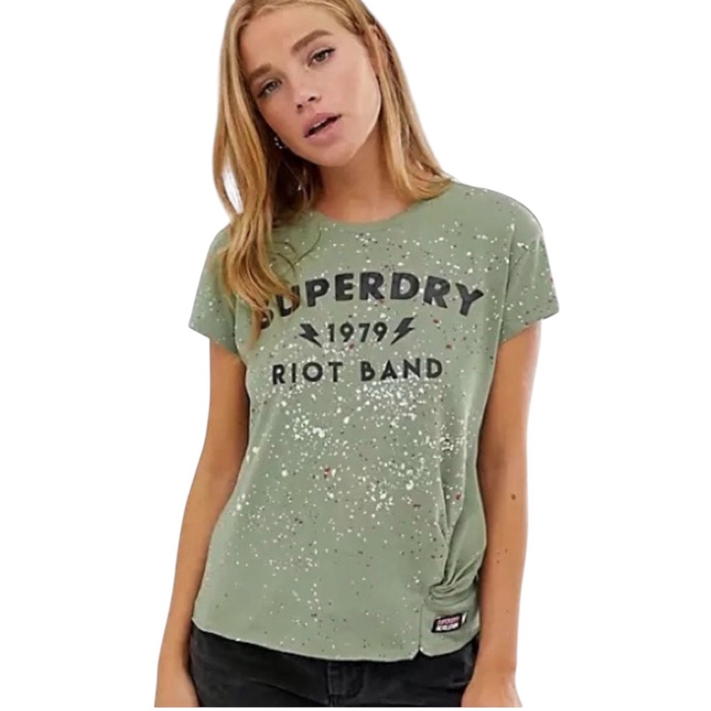 Superdry Splatter Knot Tee‎ Short Sleeved